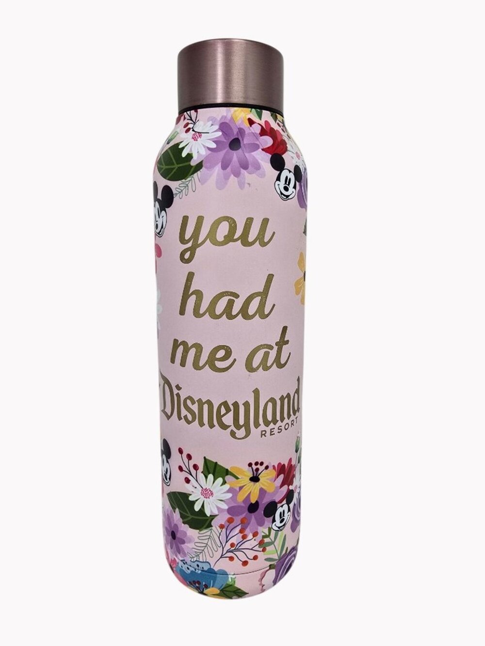 Disneyland Resort Floral Mickey Mouse 21 oz Stainless Steel Insulated Bottle